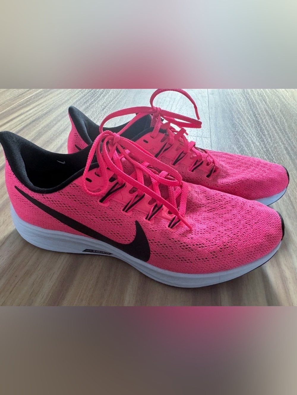 Nike Air Zoom Pegasus 36 Hyper Pink Running Shoes Women's Sz 8 AQ2210-600